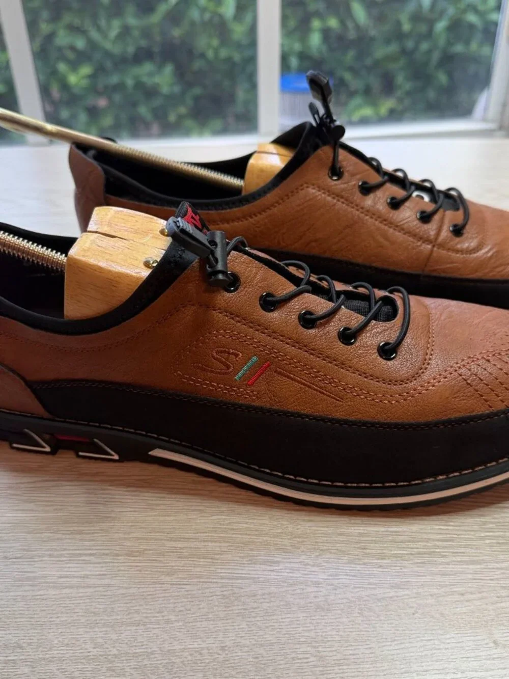 Kikyko Brown Black Men's Lace-Up Shoes EU 52